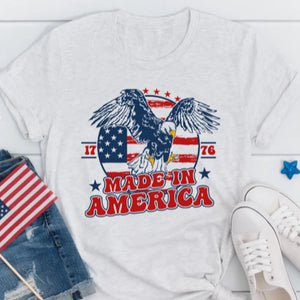 Made in AMERICA Patriotic TEE Mommy & Me Sizes - Bless UR Heart Boutique