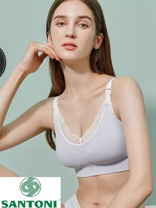 Nursing Lace Bra Breast Feeding - Green – Rentique