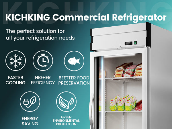 KICHKING Commercial Reach-In Refrigerator Merchandiser