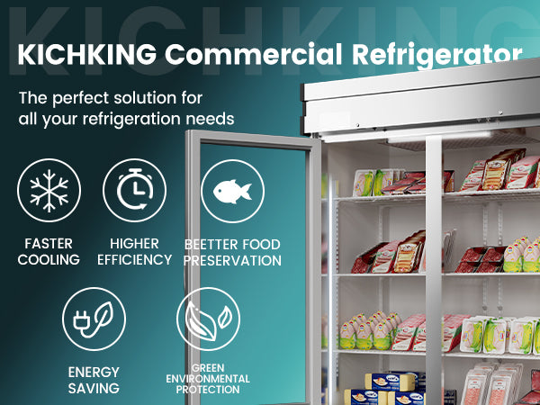 KICHKING Commercial Reach-In Refrigerator Merchandiser