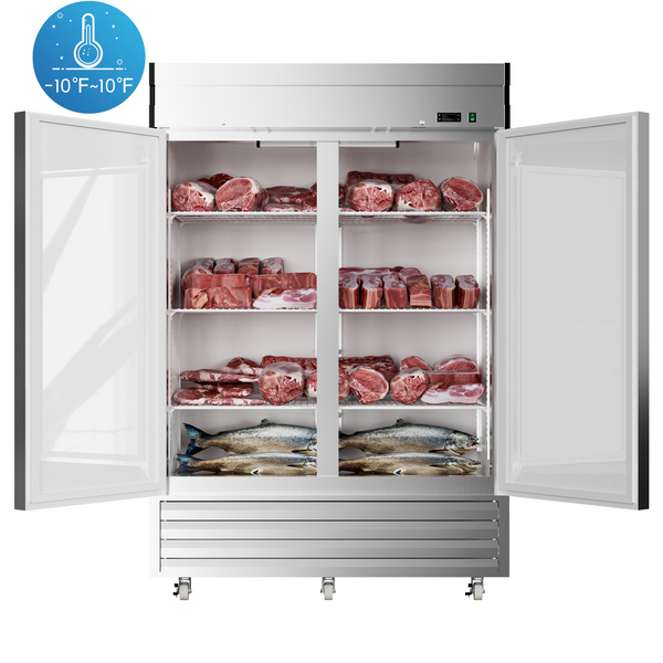 KICHKING Reach-In Freezer - 27 Commercial Solid Door Stainless Steel