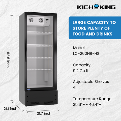 KICHKING 8.0 Cu. Ft. Merchandiser Refrigerator