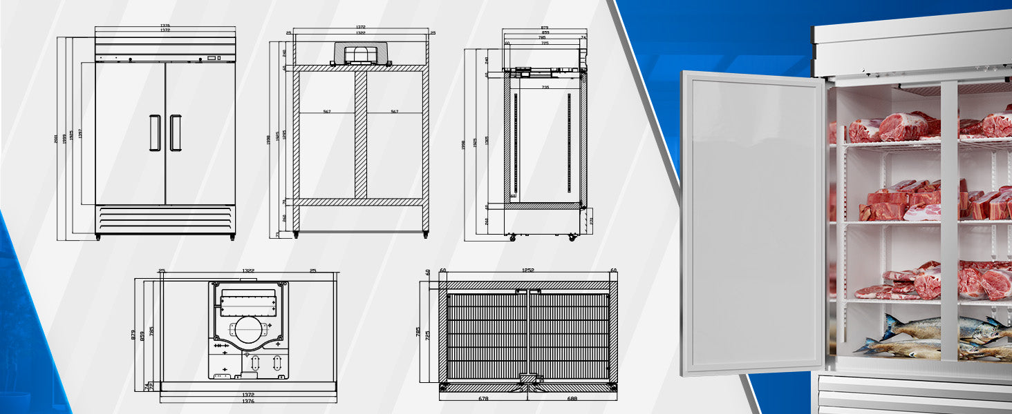 KICHKING Commercial Reach-in Freezer