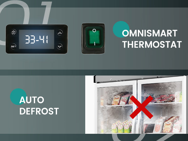 KICHKING Commercial Reach-In Refrigerator Merchandiser
