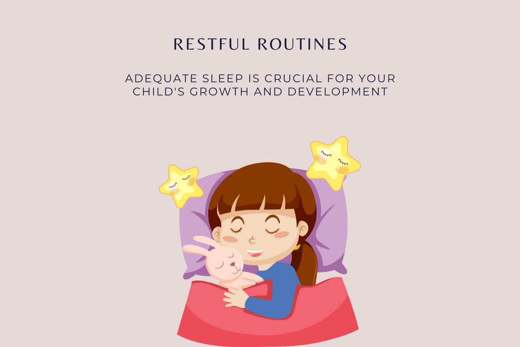 Adequate sleep is crucial for your child's growth and development. Establish a consistent bedtime routine that includes calming activities like reading a book together or listening to soft music. Create a cozy and tranquil sleep environment, ensuring that their bedroom is a haven for relaxation. Limit screen time before bed to promote better sleep quality.