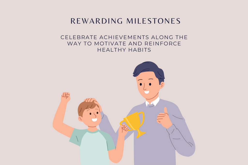 Celebrate achievements along the way to motivate and reinforce healthy habits. Consider creating a sticker chart or a rewards system where your child can earn points or prizes for consistently practicing good habits. Make sure the rewards align with your values, such as a trip to the park, a new sports accessory, or an outing to a favorite museum.