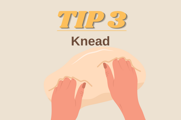 Knead the Dough Well Kneading your pasta dough well will create a smooth, elastic texture that's easy to work with. Be sure to knead for at least 10 minutes to develop the gluten in the flour.