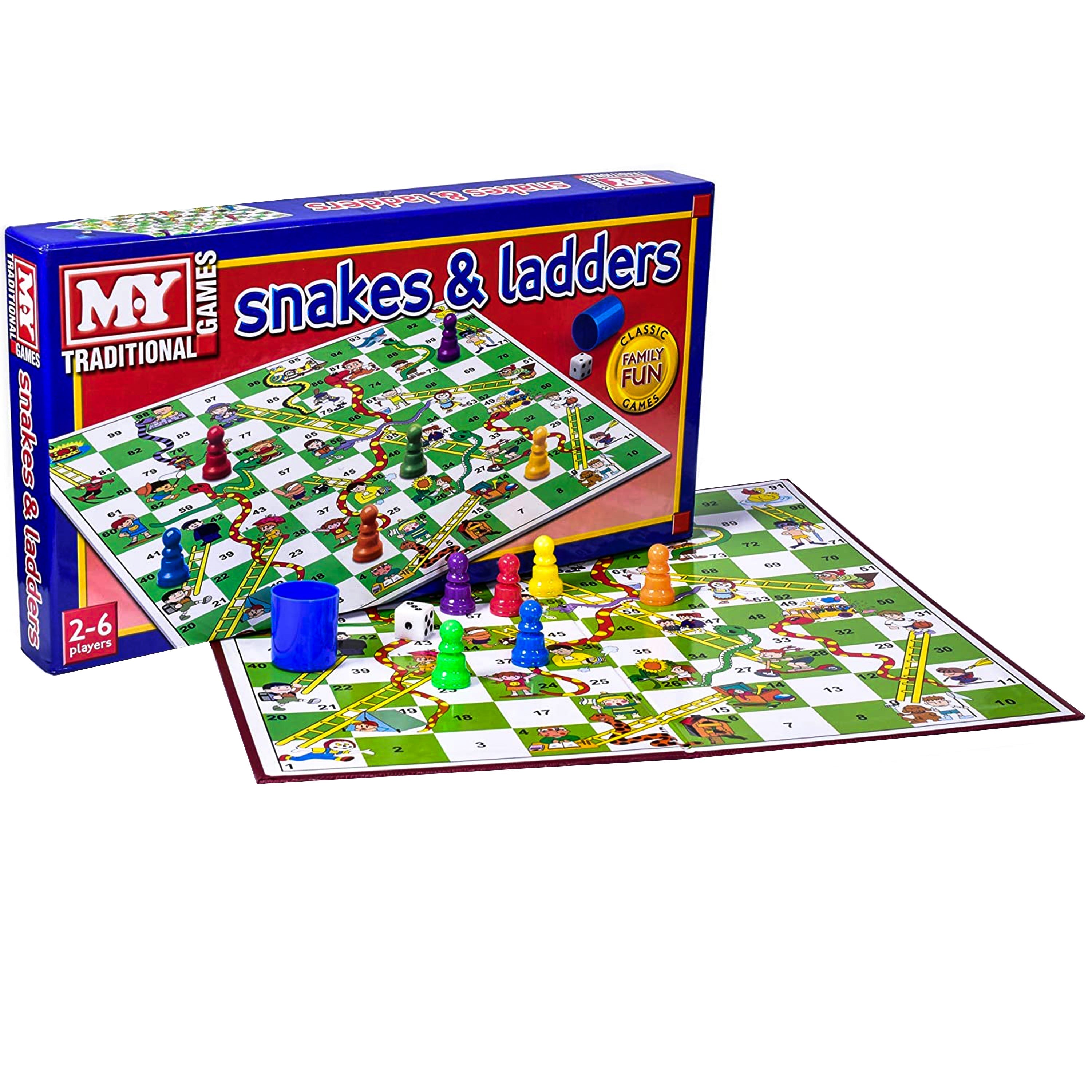 Jogo de Tabuleiro JUMBO Goose Game & Snakes and Ladders Travel