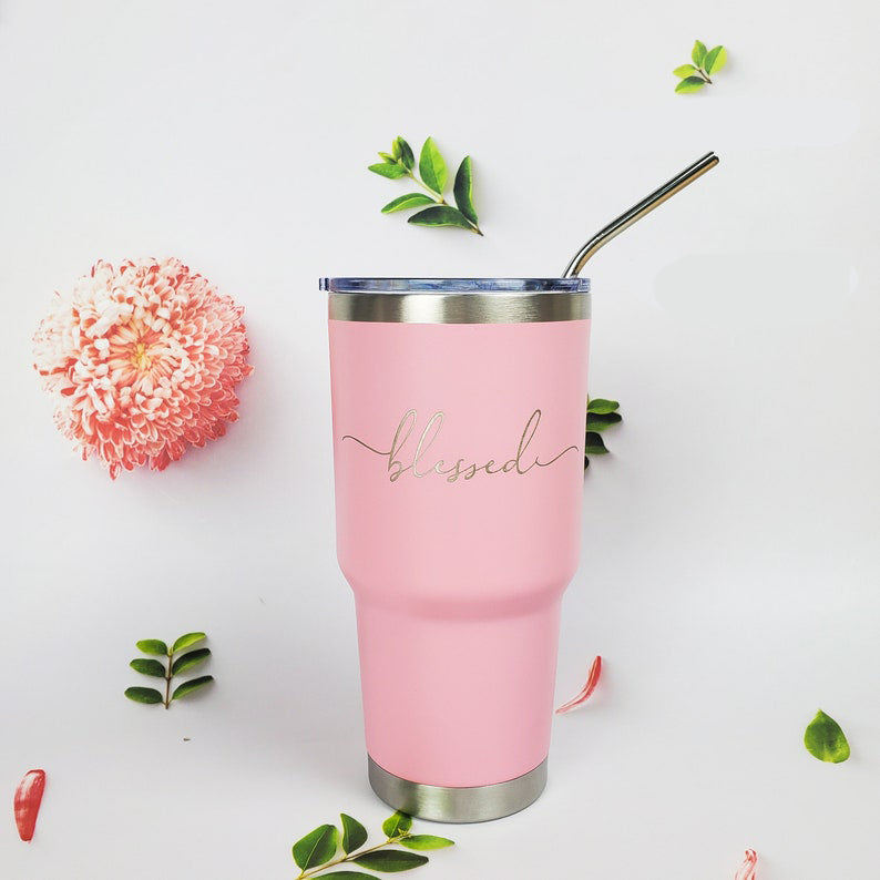 Customizable Power Pink YETI Ramblers-laser Engraved 