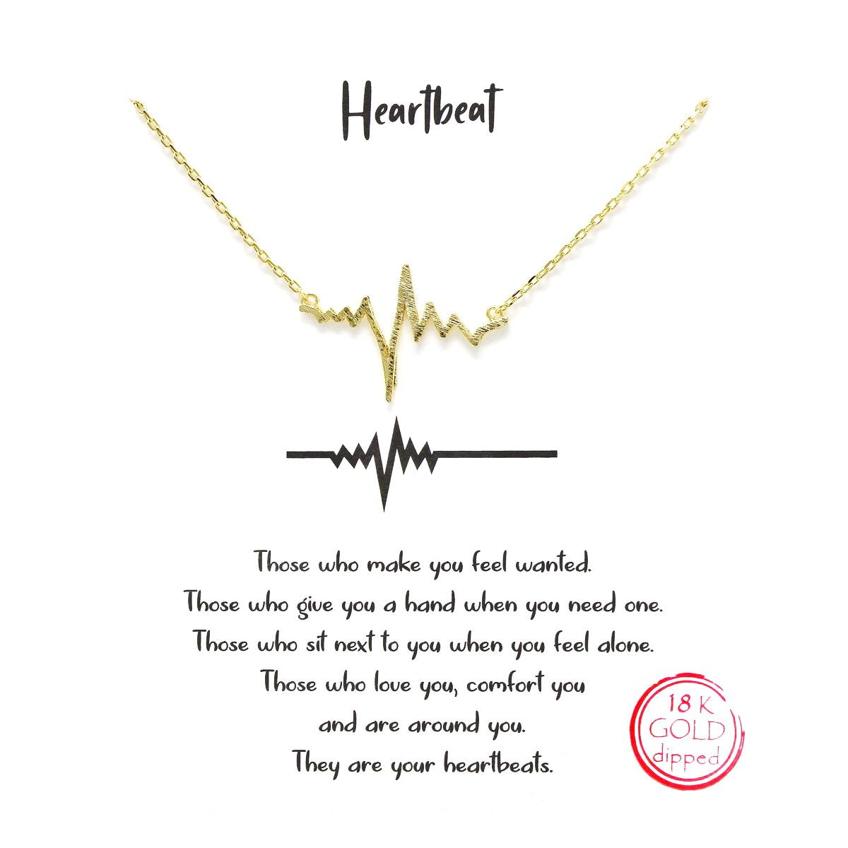 Tell Your Story: Heartbeat Simple Chain Necklace