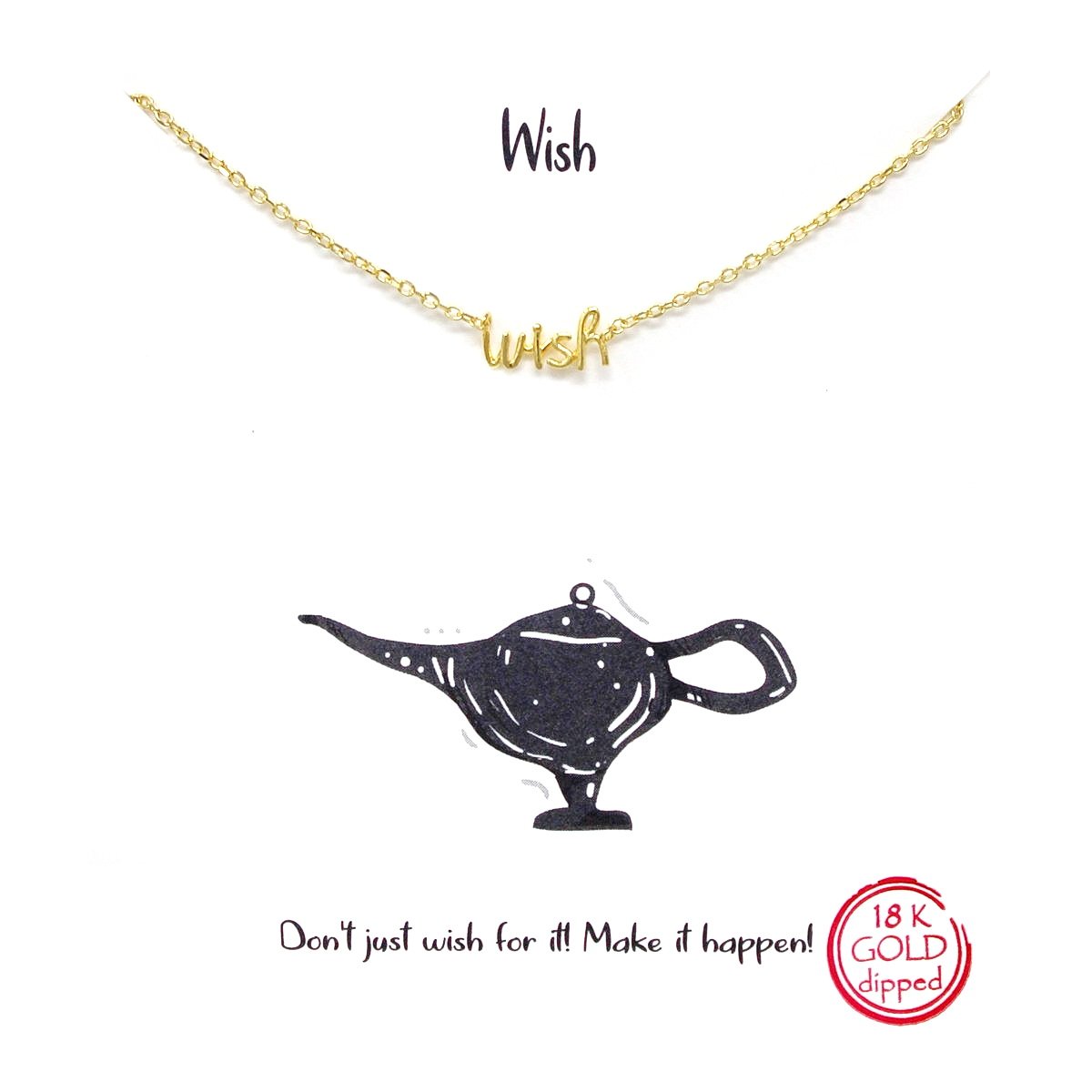 Tell Your Story: Wish Pendant Simple Chain Short Necklace