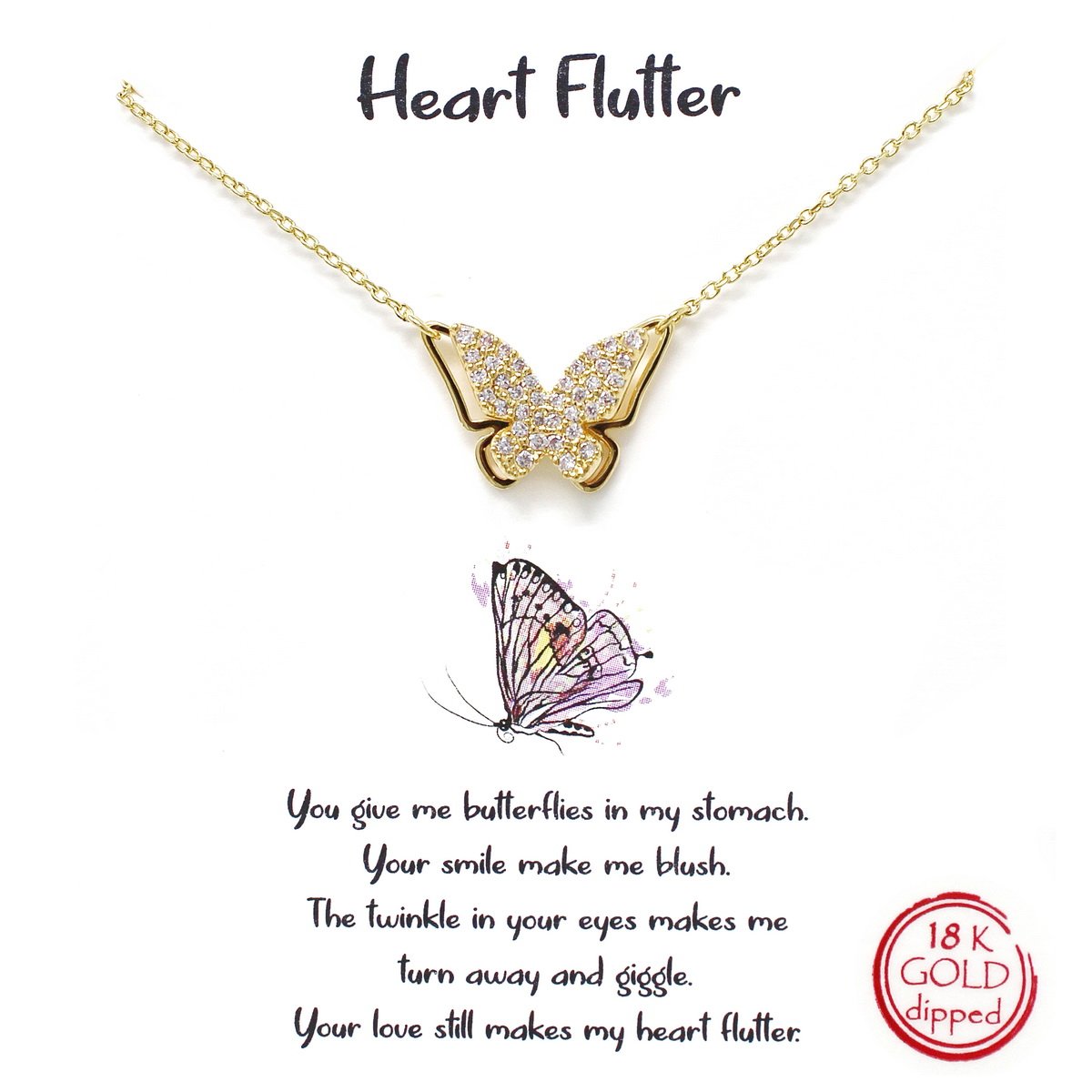 Tell Your Story: HEART FLUTTER Simple Chain Necklace