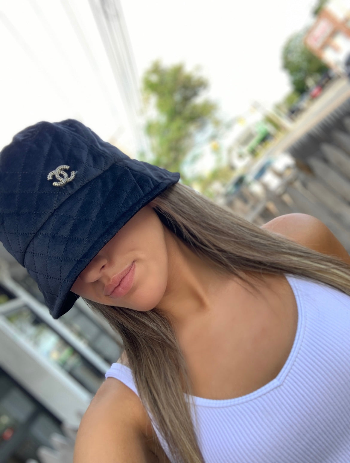 Black Chanel Bucket Hat