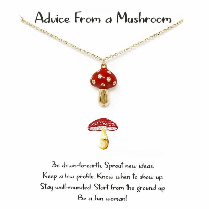 Tell Your Story: ADVICE FROM A MUSHROOM Pendant Short Necklace