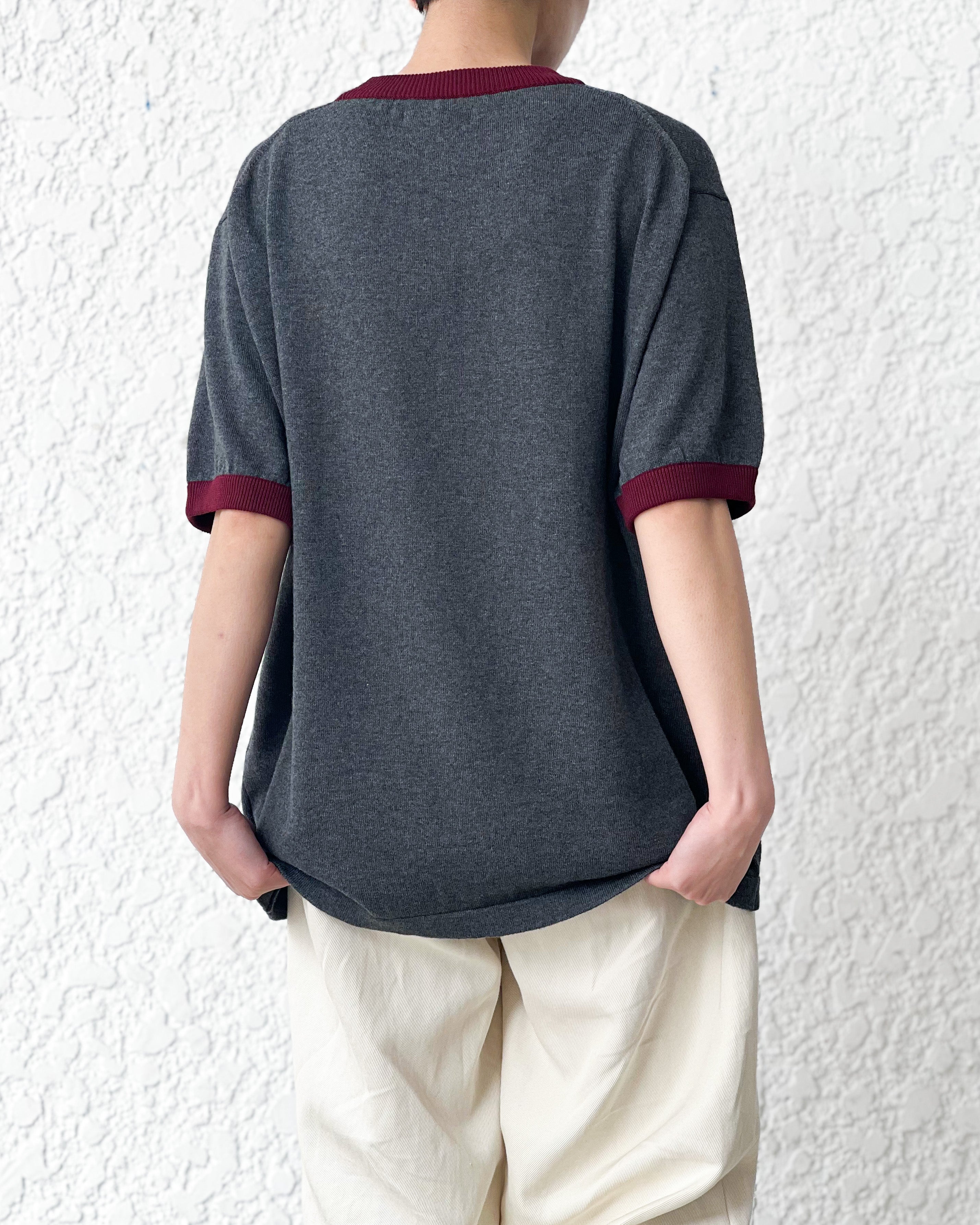 ERNIE PALO】RINGEER KNIT TEE - GRAY – pan-kanazawa