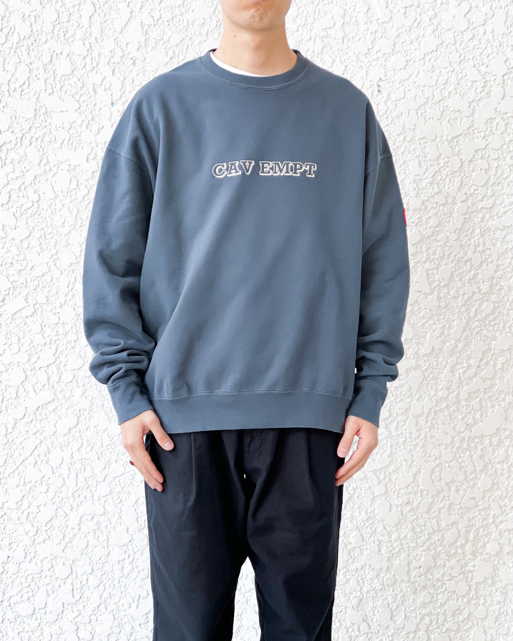 C.E OVERDYE CUT LINE CREW NECK グレー - スウェット