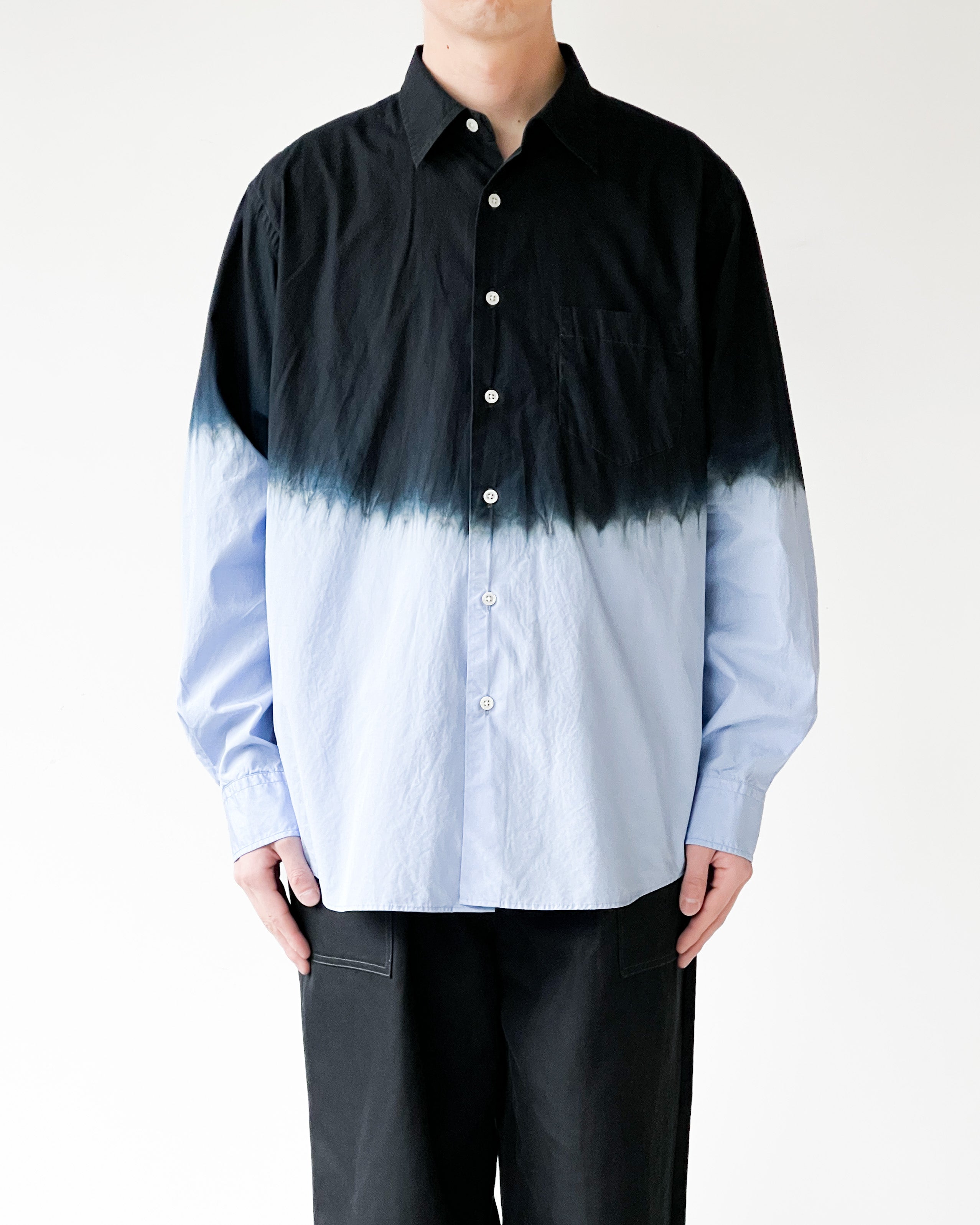 ERNIE PALO】PRODUCT DYE STANDARD SHIRT - SAX – pan-kanazawa