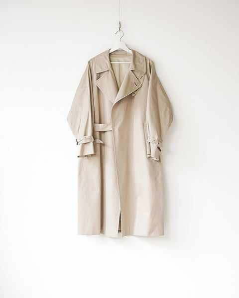 BLURHMS] GABARDINE DOUBLE BELT TRENCH COAT - LIGHTBEIGE – pan-kanazawa