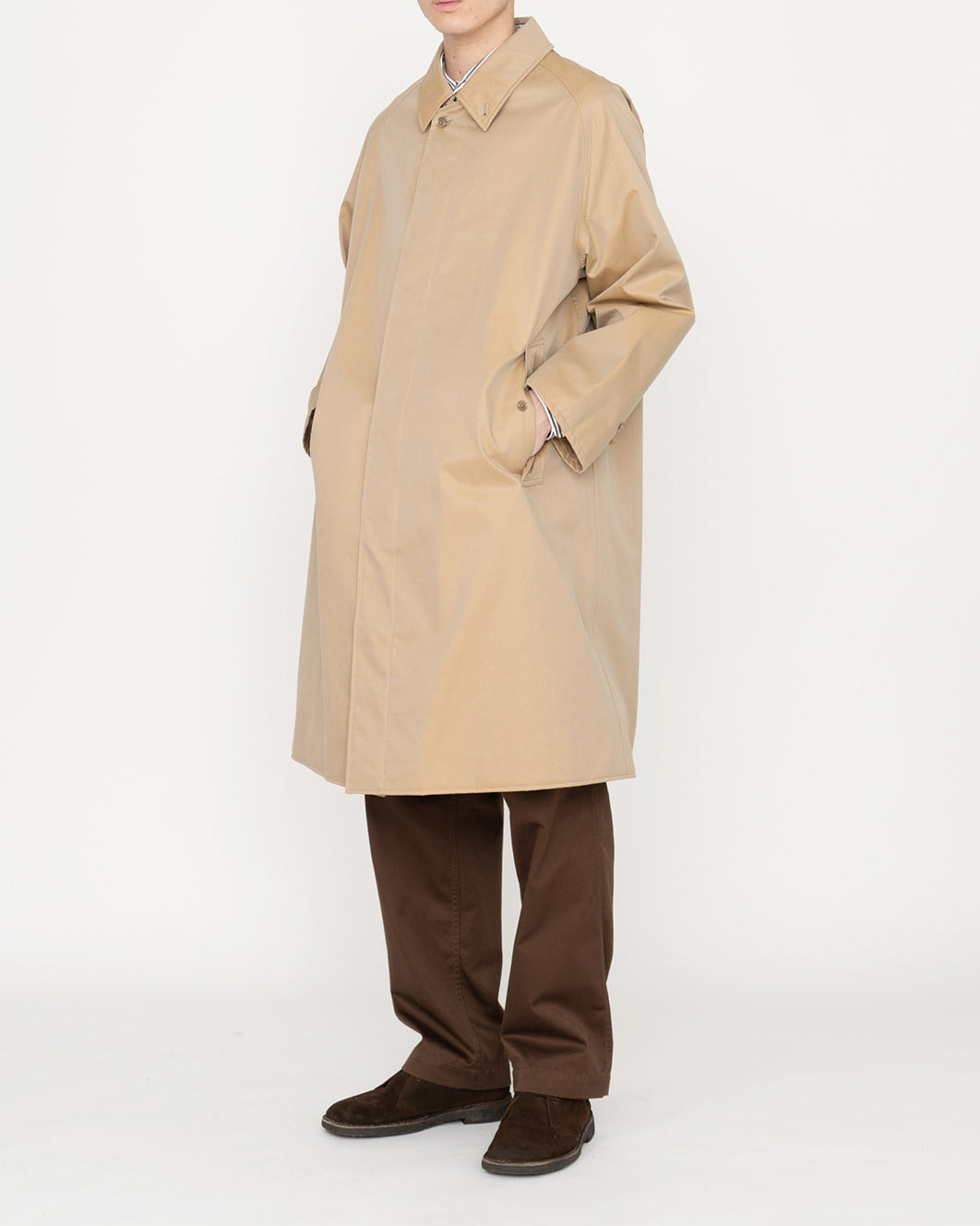 NANAMICA] GORE-TEX BALMACAAN COAT - BEIGE – pan-kanazawa