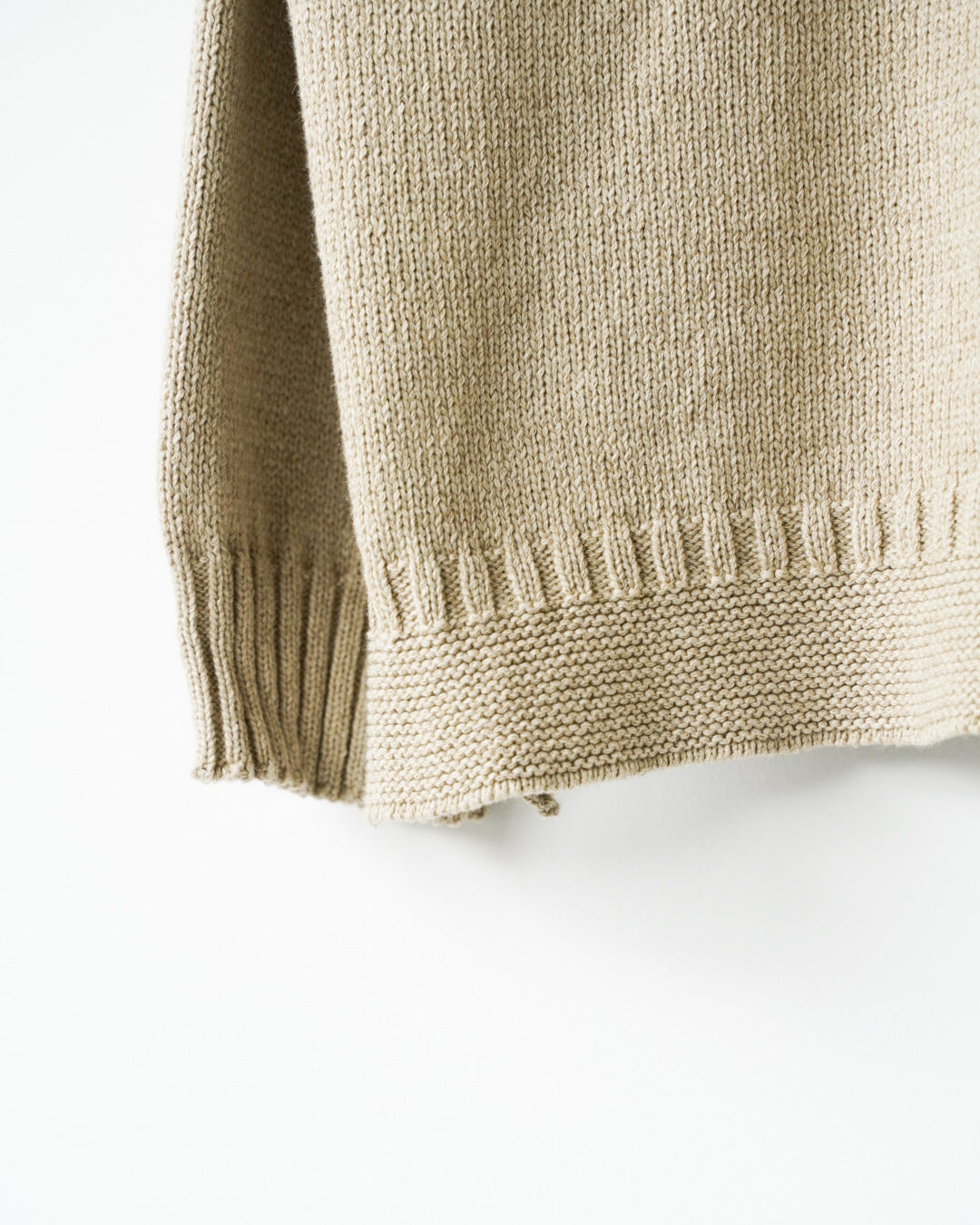 BODHI】4SEASONS COTTON CASHMERE GUERNSEY - BEIGE – pan-kanazawa