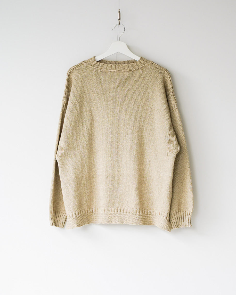 BODHI】4SEASONS COTTON CASHMERE GUERNSEY - BEIGE – pan-kanazawa