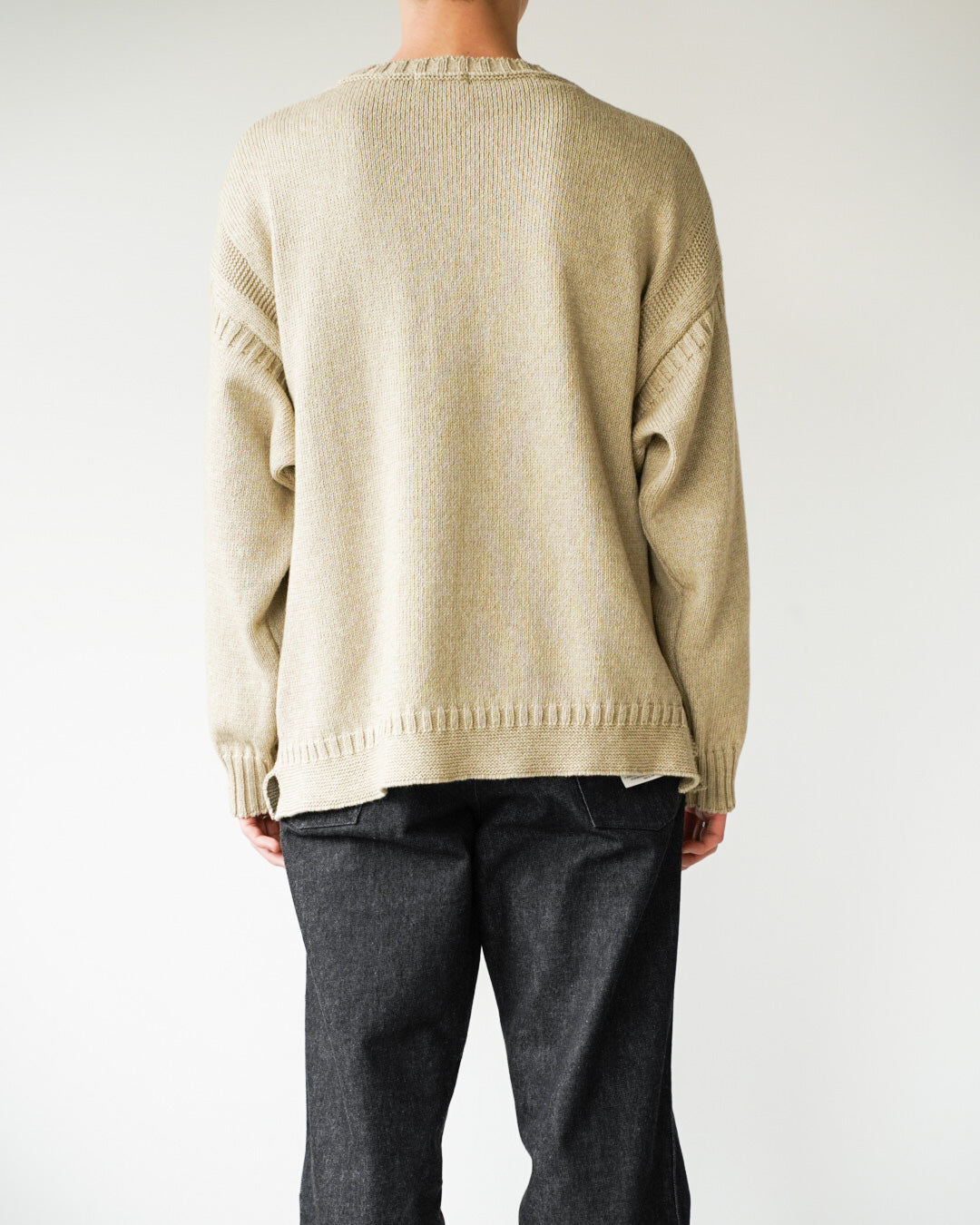 BODHI】4SEASONS COTTON CASHMERE GUERNSEY - BEIGE – pan-kanazawa