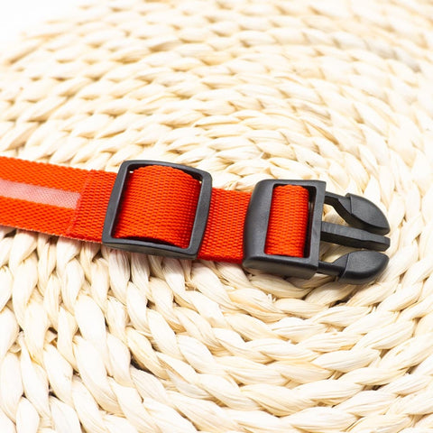 The adjustable design of the Orange LED Dog Collar