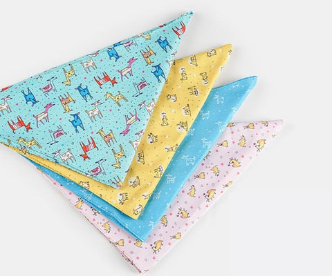 Cyan, Yellow, Blue and Pink Bandanas