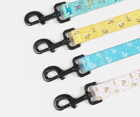 Cyan, Yellow, Blue and Pink leash carabiners