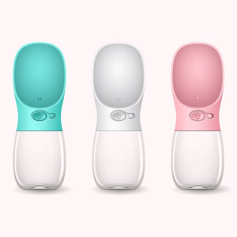 Turquoise, White and Pink Travel Water Bottles
