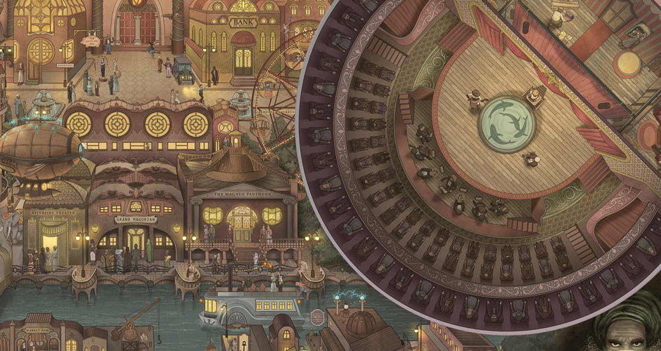 Trickerion: Legends of Illusion Board Game Artwork