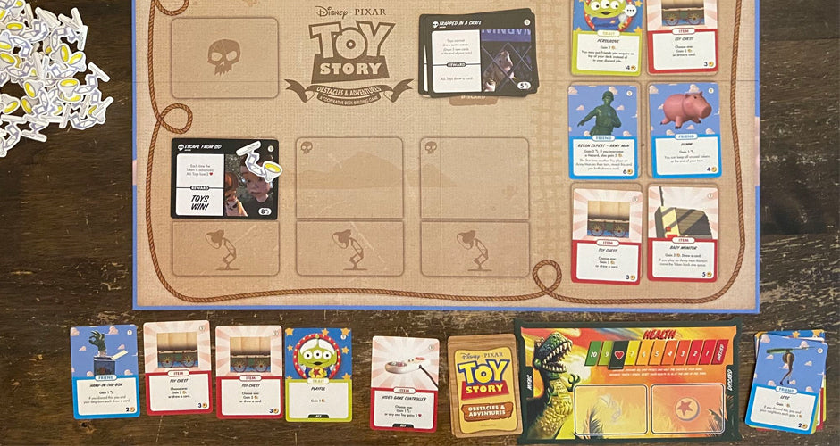 Toy Story: Obstacles and Adventures Deckbuilding Game Gameplay Setup