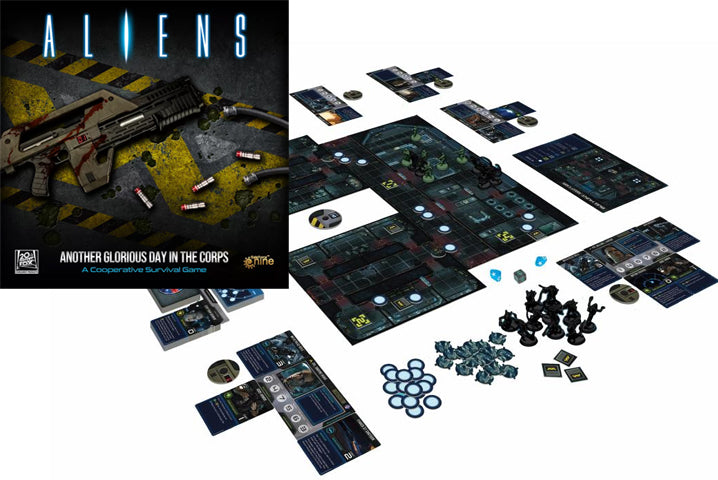 Aliens: Another Glorious Day in the Corps Board Game Setup