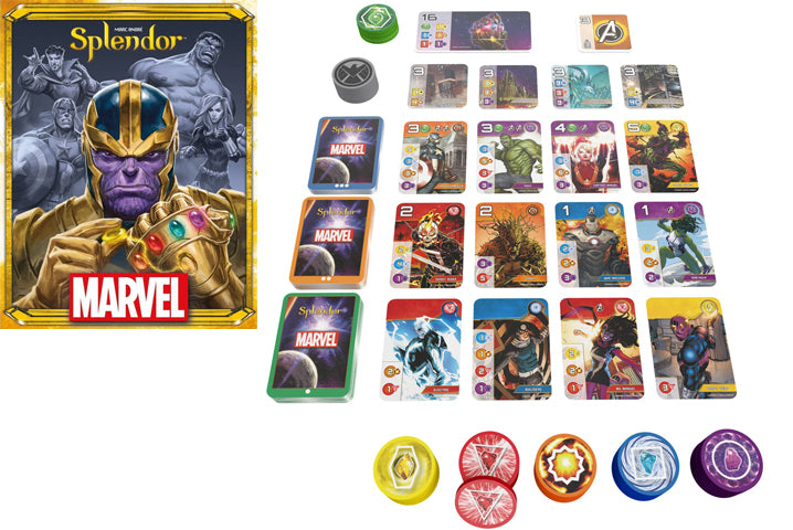 Marvel Splendor Board Game Setup