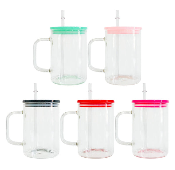 Sublimatable Clear Glass Mug with Handle