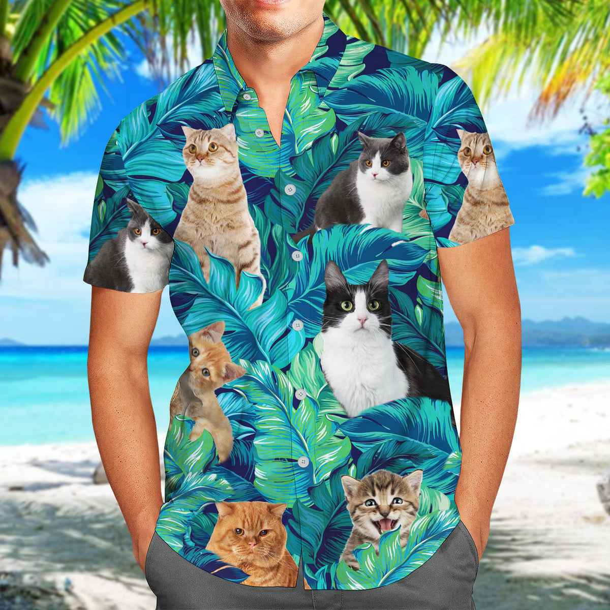 cat tropical shirt