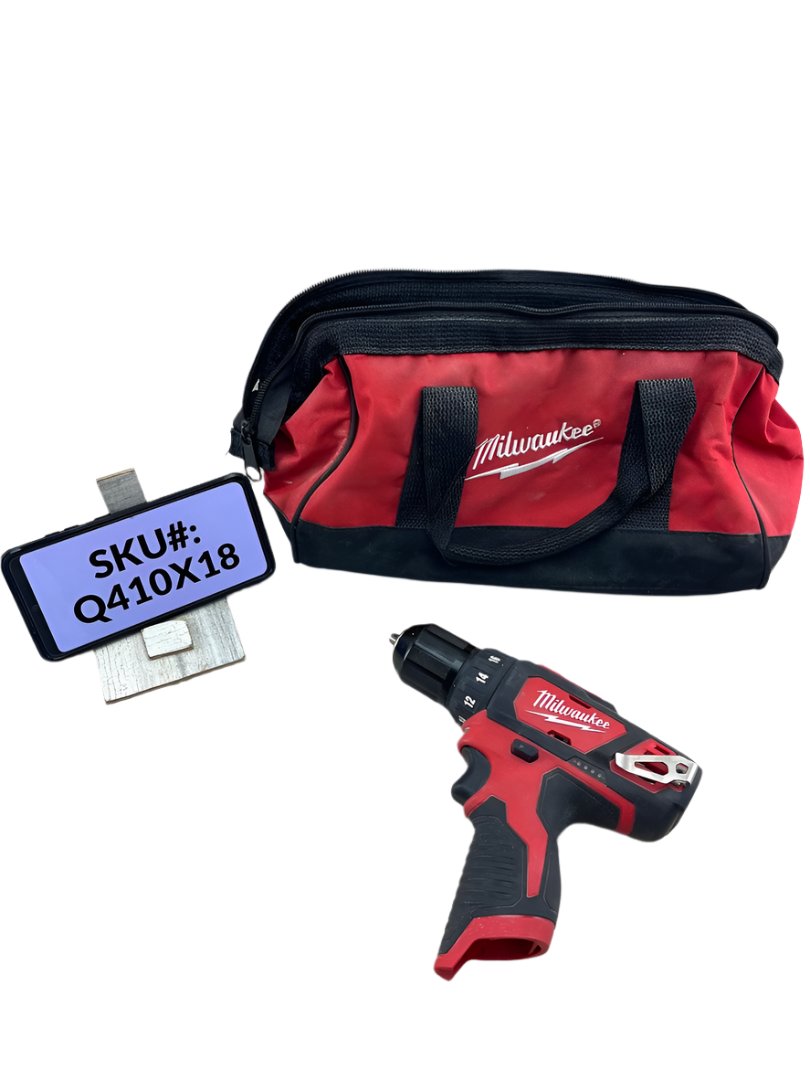 USED Milwaukee M12 12V Cordless 3/8 in. Drill (Tool Only) & Bag Q410X18