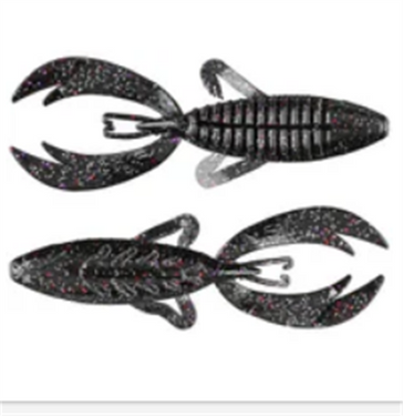 Big Bite Baits Creature 4 10ct Black Blue Tail