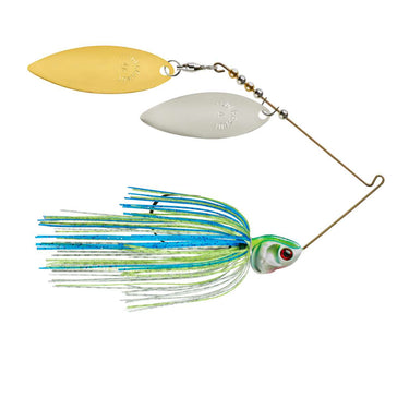 War Eagle Screamin Eagle Nickel Frame Double Willow Spinnerbait-Hot White  Shad-3/4 oz