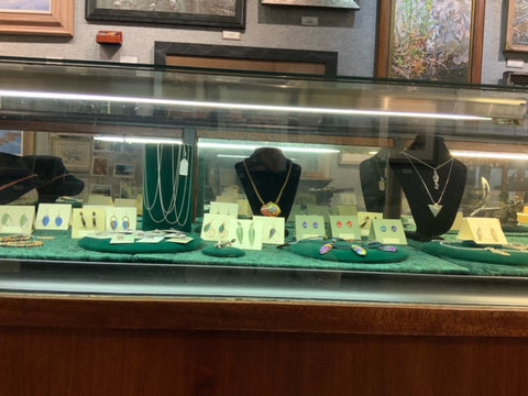 Art Jewelry of Linda Stiles Smith on display at the Main Branch Gallery, Grayling Michigan