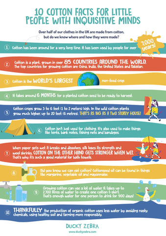 10 cotton facts for kids infographic