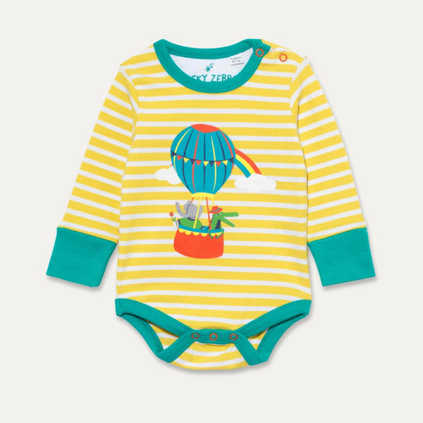 Taxi Embroidery Organic Cotton Baby Bodysuit