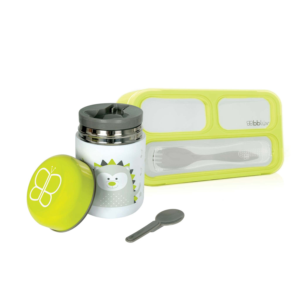 Bbluv Foöd Thermal Food Container with Spoon - Lime