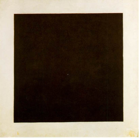 Malevitch carré noir sur fond blanc