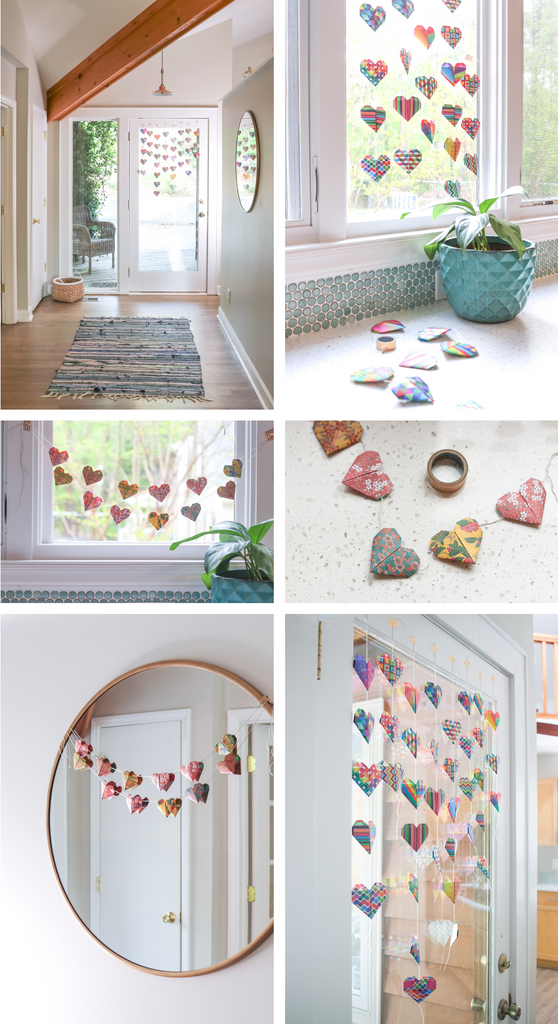 Joyful Origami Heart Garland | Overflow & Co.