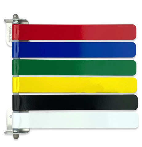 a color exam flag with several colors