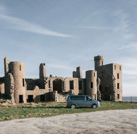 Camper Van on hire from Trax at Slains Castle