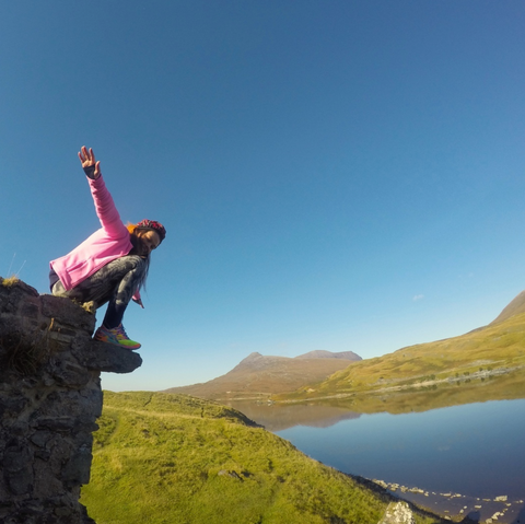 Hiking on Ben Nevis on North Coast 500 Campervan Hire Scotland