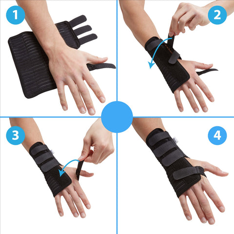 Elastic Wrist Splint Support Brace - Carpal Tunnel Sprain Pain Left Right  Carpel