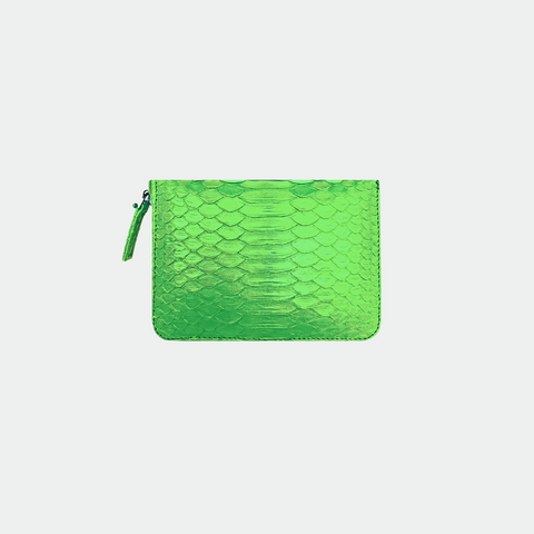 portefeuille vert idées cadeaux femme accessoire maroquinerie cuir python SISTA PARIS